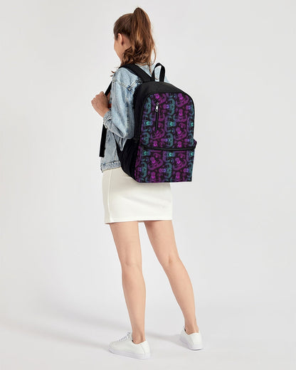 Print On Demand - Duo-Zip Backpack - "EOD BOMBre" (Pink/Purple/Teal)